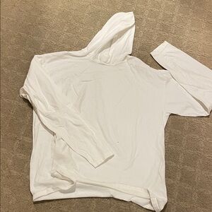White Hooded heavy tshirt   XL